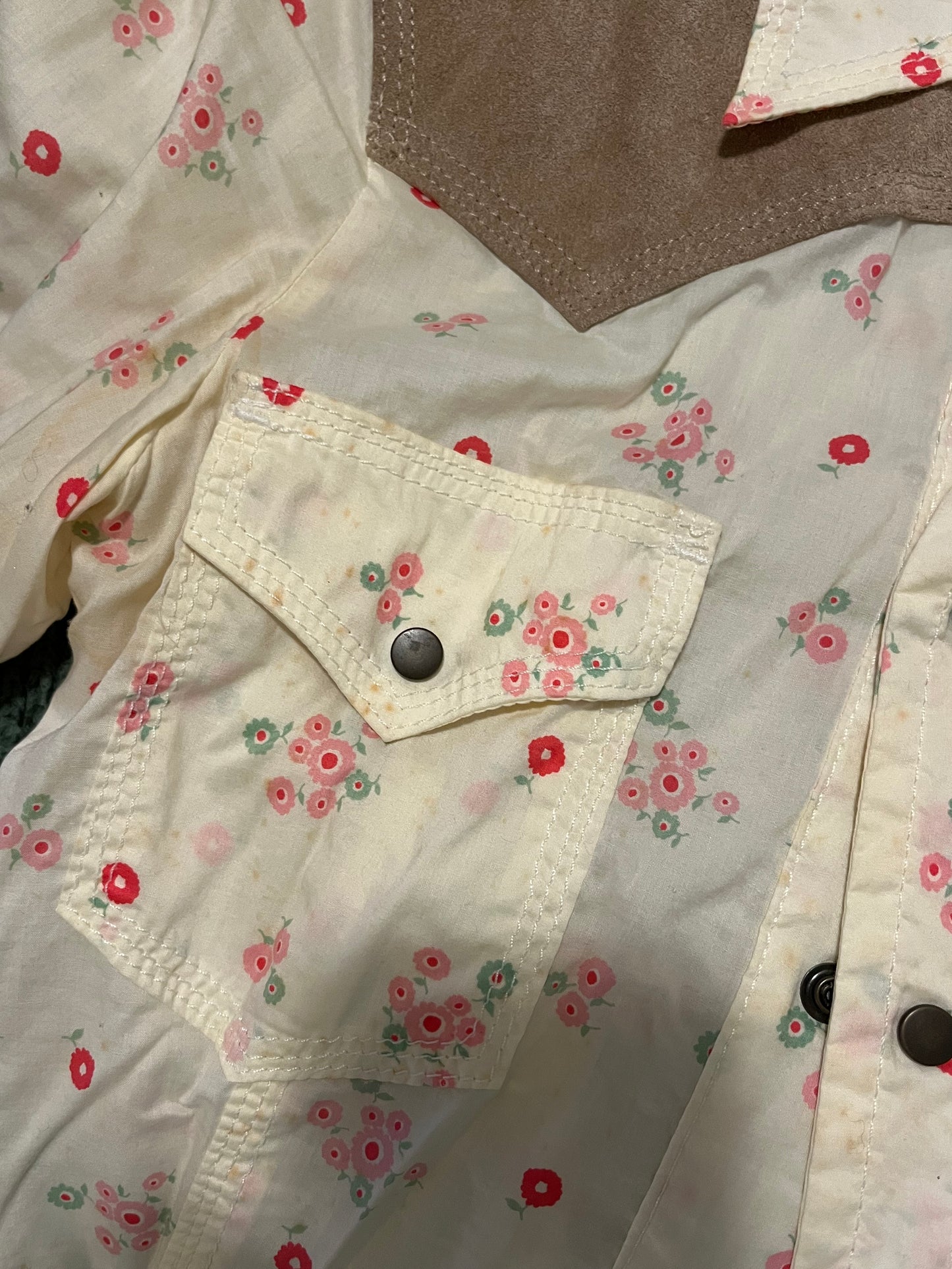 Dsquared2 western shirt with suede detailing
