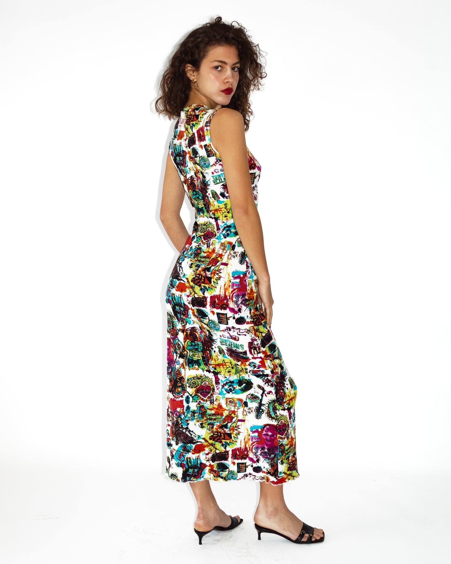 Vintage Jean Paul Gaultier SS 2000 Basquiat print dress