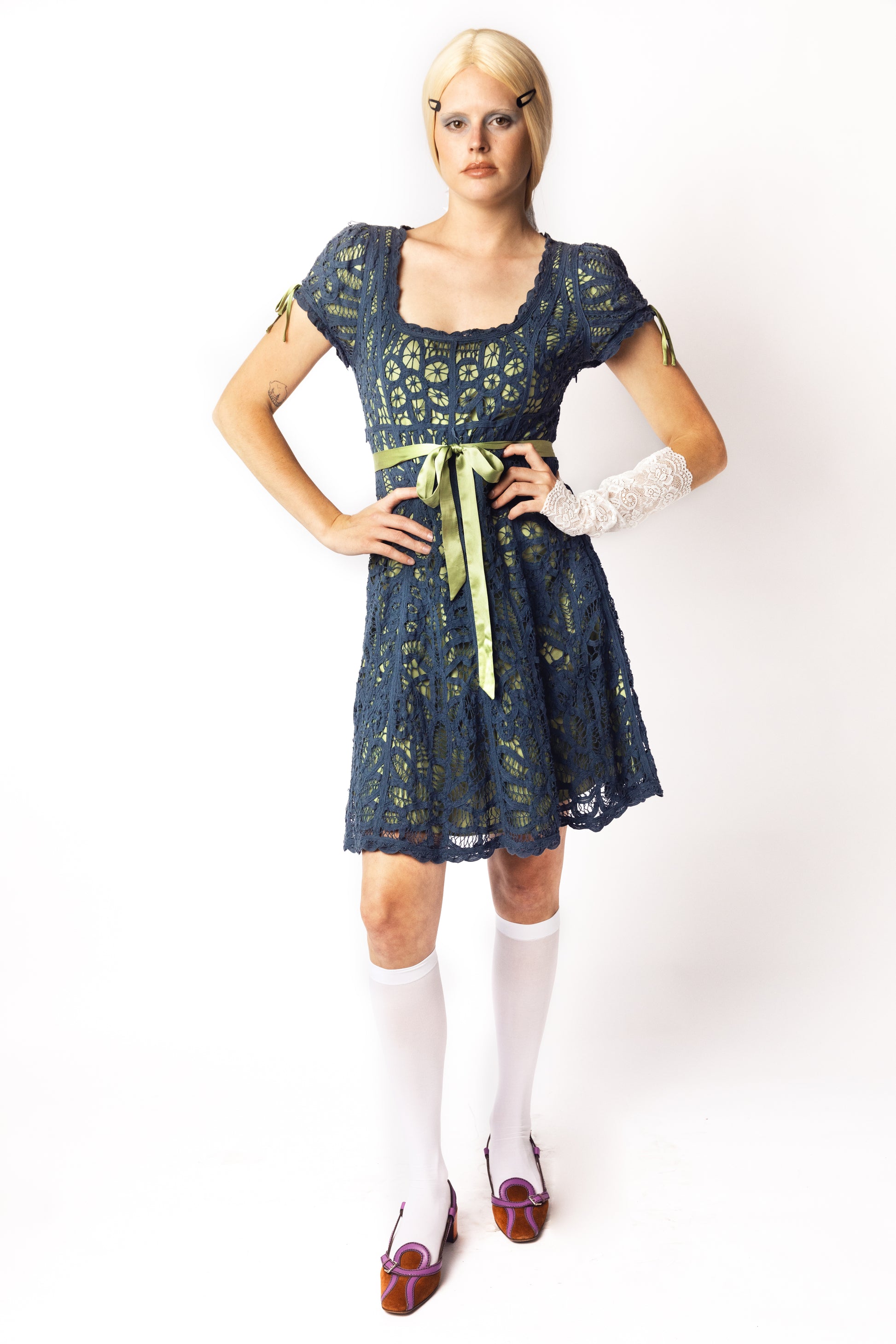 Betsey Johnson blue lace dress Historian Vintage Betsey Johnson blue lace dress Historian Vintage