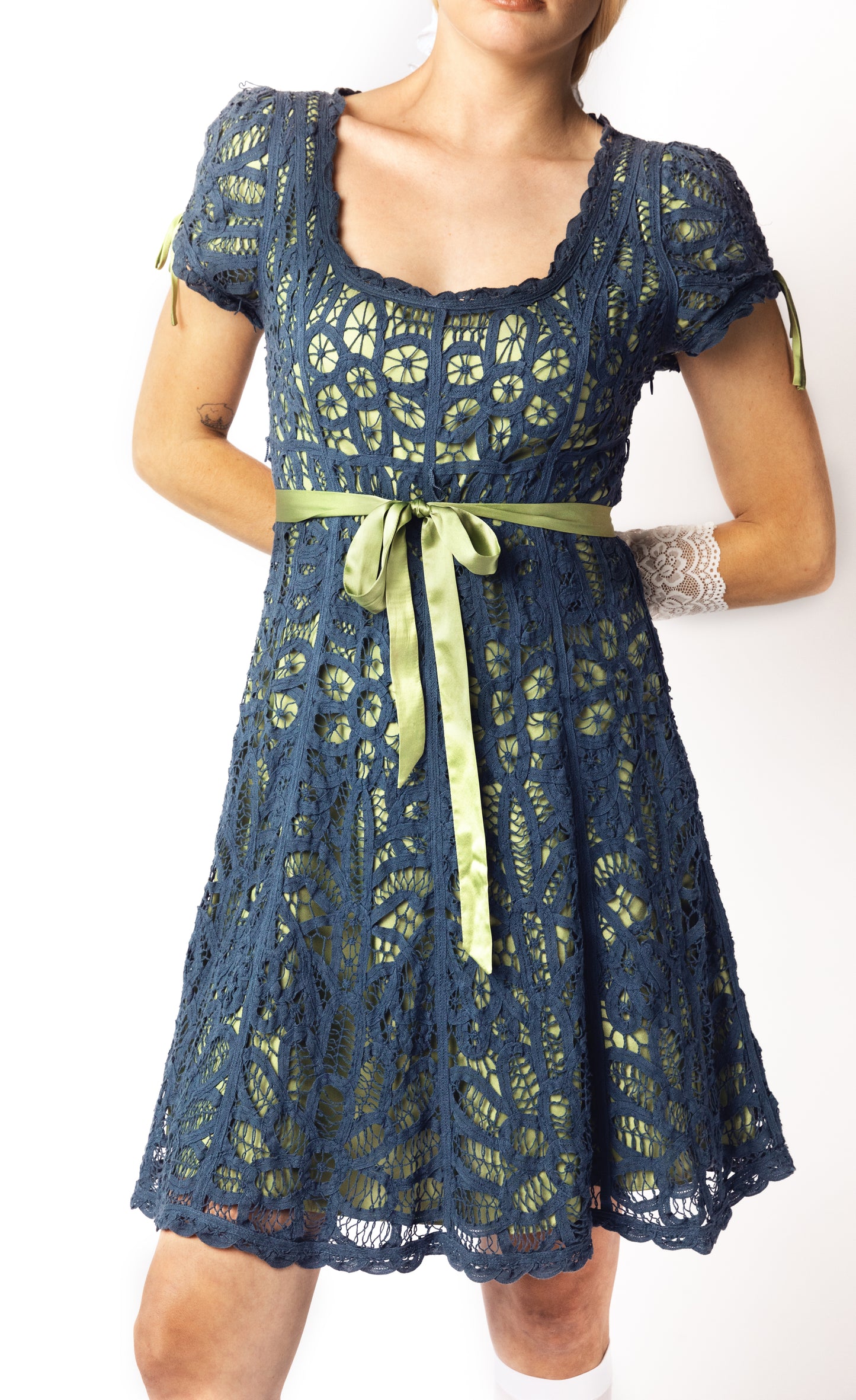 Betsey Johnson blue lace dress