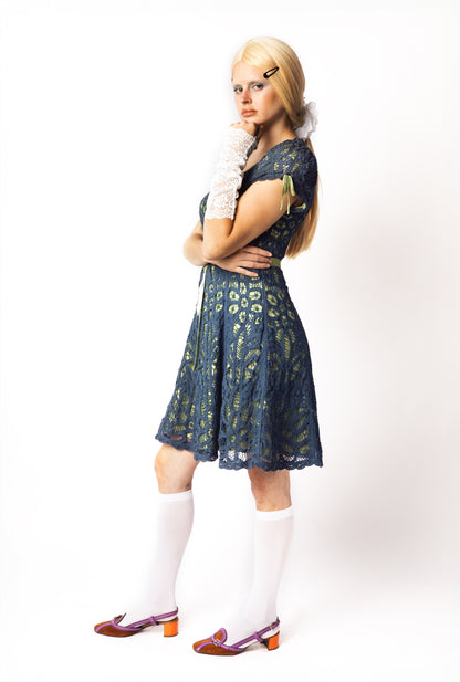 blue betsey johnson dress VINTAGE Betsey Johnson Dress Strapless Navy Blue Tiered, Mint Condition