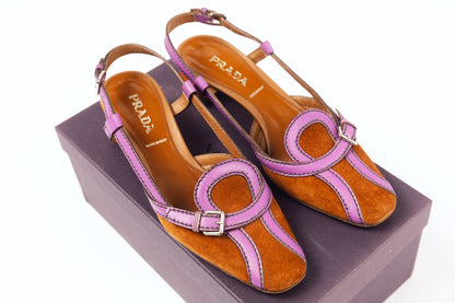 prada Spring 2005 suede runway slingback EU37