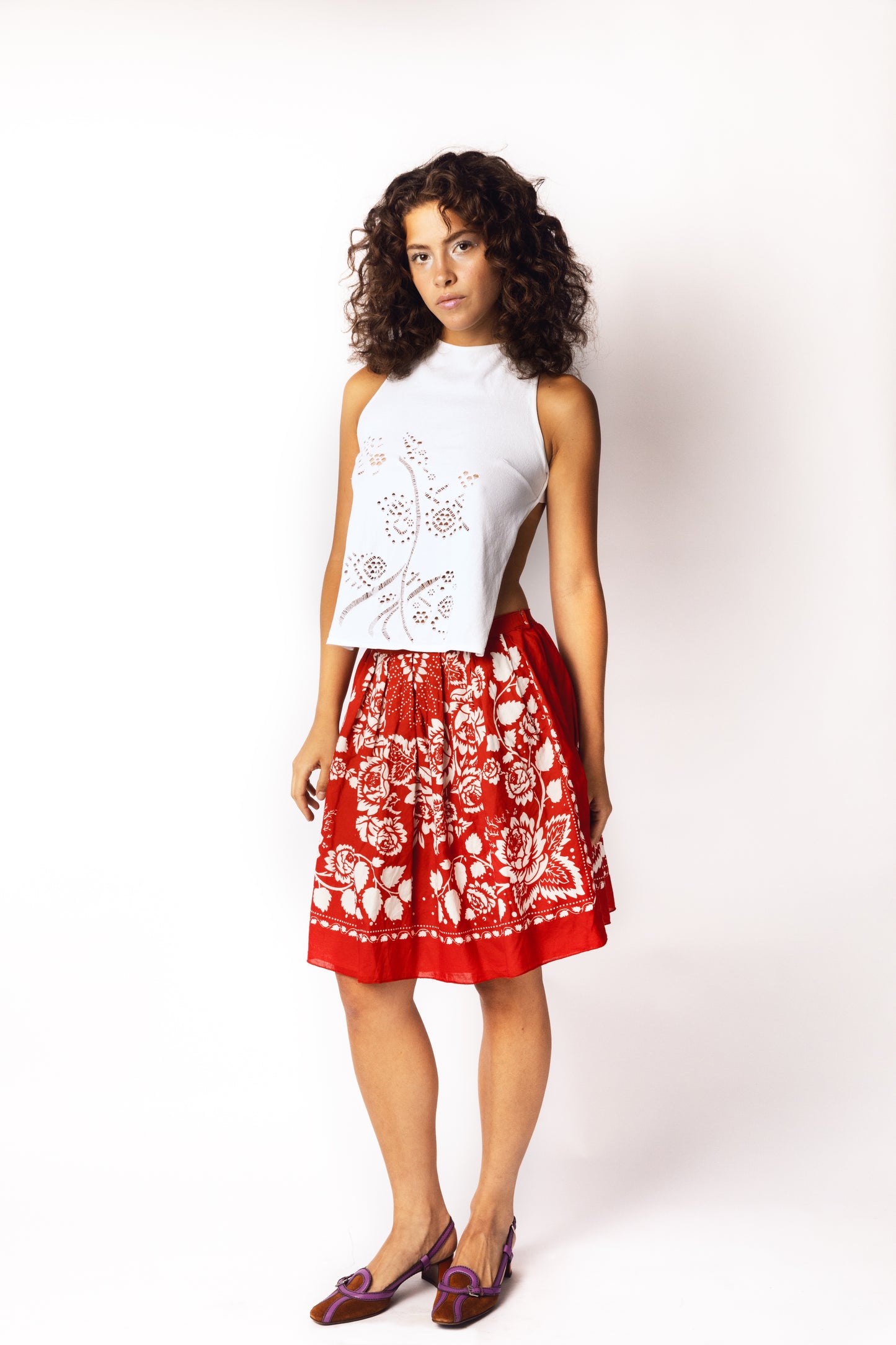 Anna Sui vintage bandana cotton skirt