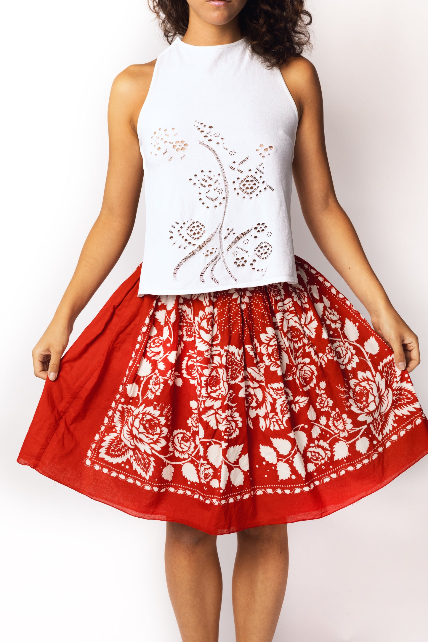 Anna Sui vintage bandana cotton skirt