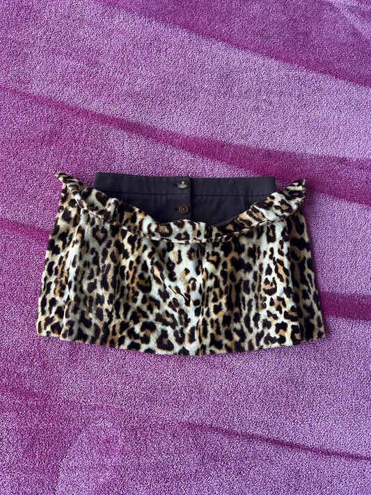 Vivienne Westwood vintage leopard print layered skirt