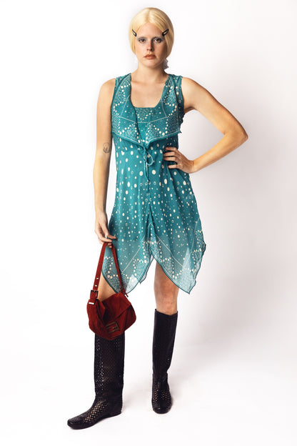 Anna Sui silk dress with slip