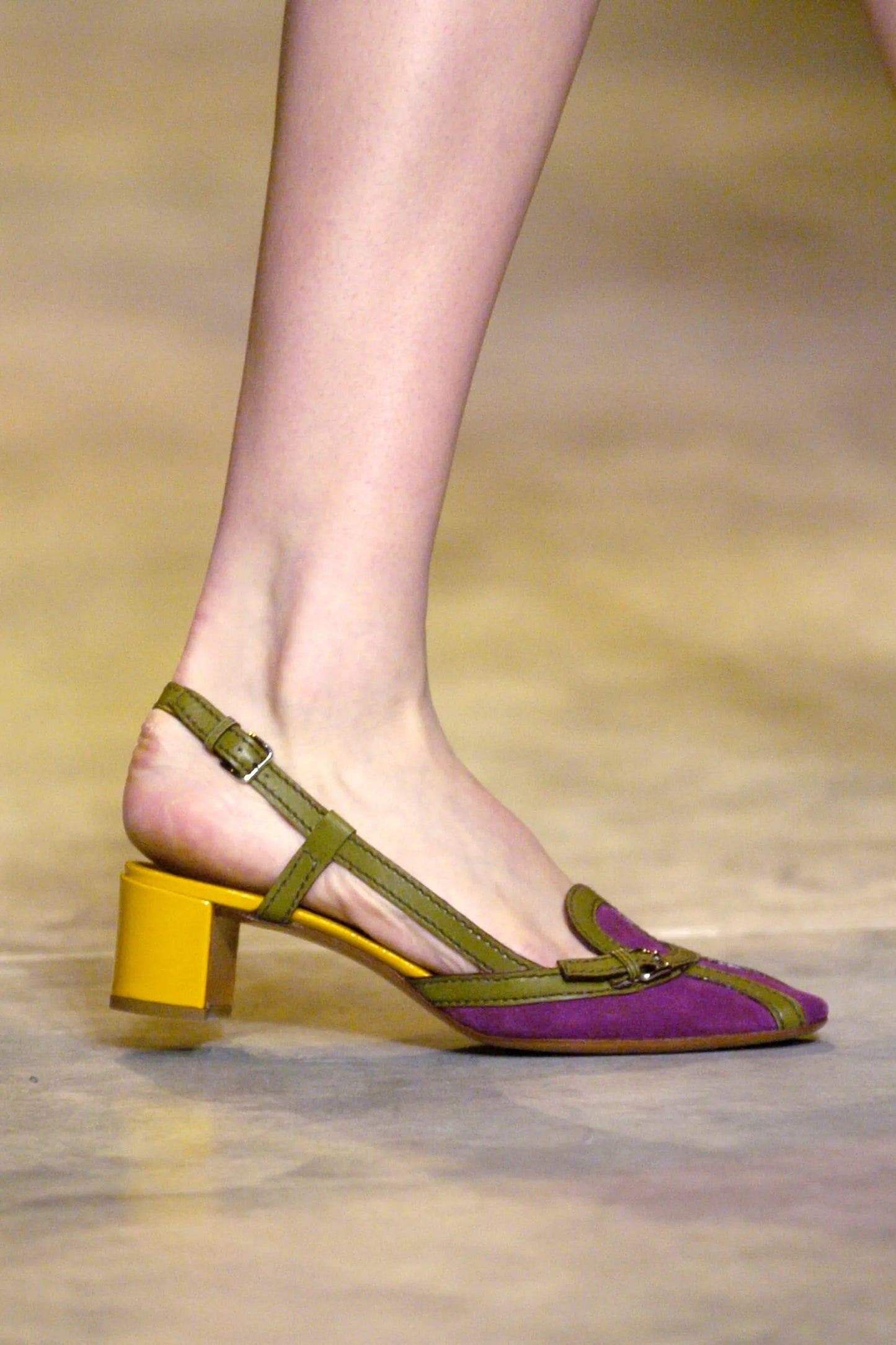 prada Spring 2005 suede runway slingback EU37